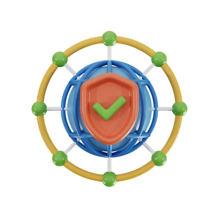 Sécurité mondiale  3D Icon