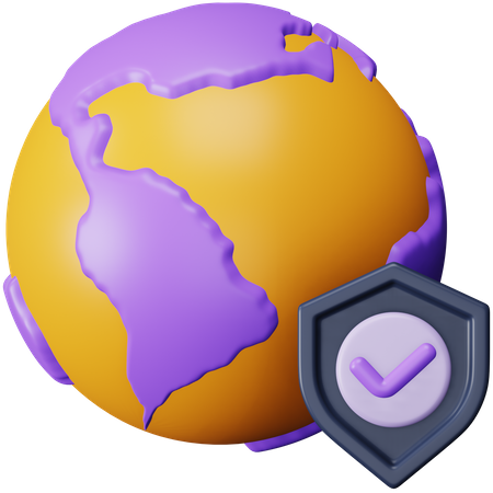 Sécurité mondiale  3D Icon