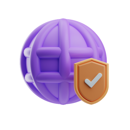 Sécurité mondiale  3D Icon