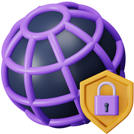 Sécurité Internet  3D Icon