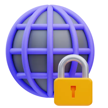 La sécurité sur Internet  3D Icon