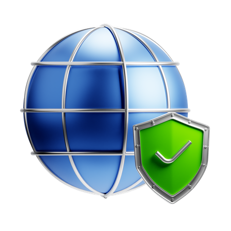 La sécurité sur Internet  3D Icon