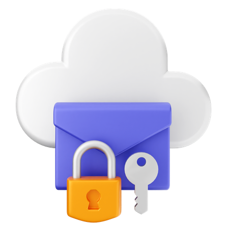 Sécurité Internet dans le cloud  3D Icon