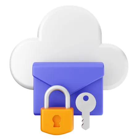 Sécurité Internet dans le cloud  3D Icon