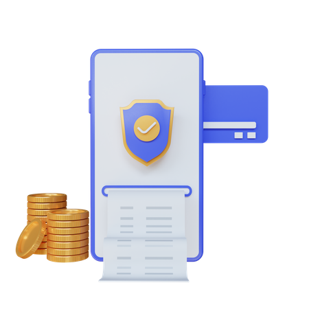 Sécurité des paiements en ligne  3D Icon