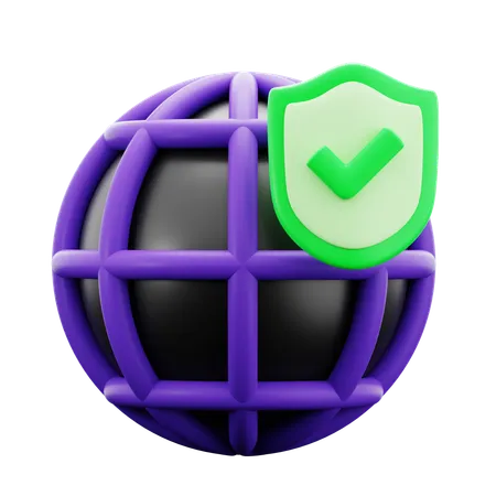Sécurité Internet  3D Icon