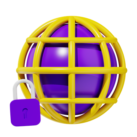 Sécurité Internet  3D Icon