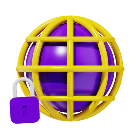 Sécurité Internet  3D Icon