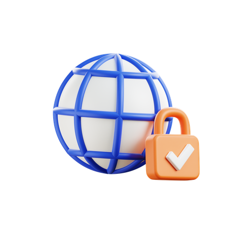 Sécurité Internet  3D Icon