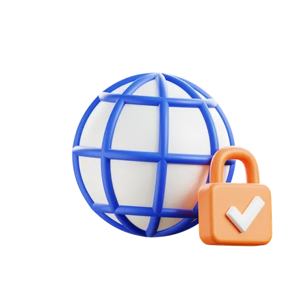 Sécurité Internet  3D Icon