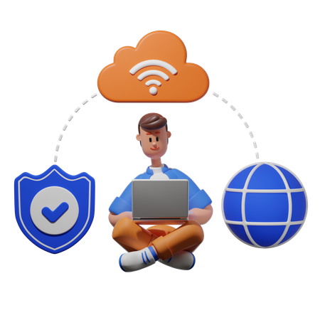 Sécurité VPN  3D Icon