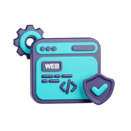 Sécurité Web  3D Icon