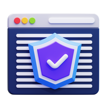 Sécurité Web  3D Icon