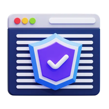 Sécurité Web  3D Icon