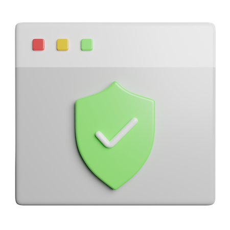 Sécurité Web  3D Icon