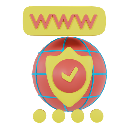Sécurité Web  3D Icon