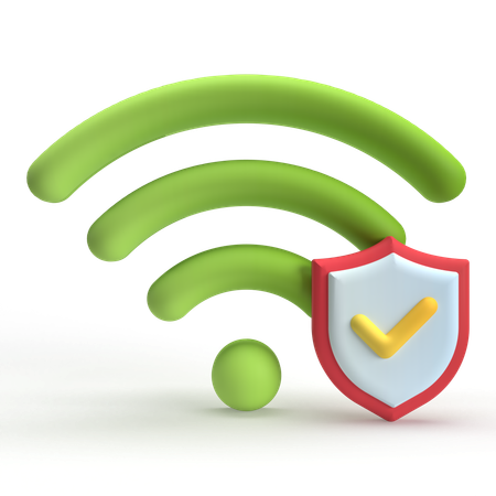 Sécurité Wi-Fi  3D Icon