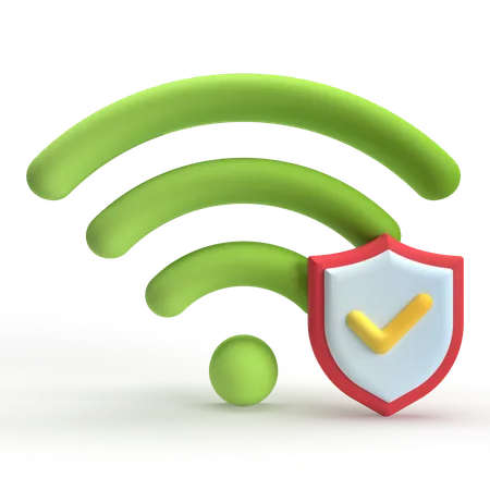 Sécurité Wi-Fi  3D Icon