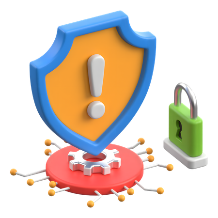 Security Alert  3D Icon