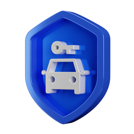 Security Badge Car  3D Icon