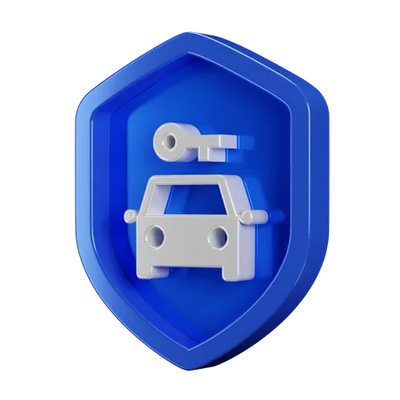 3 D Security Badge Car 3D Icon