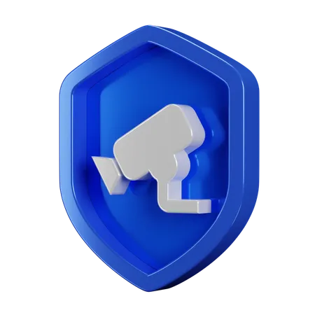 3 D Security Badge CCTV 3D Icon