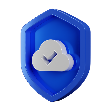 Security Badge Cloud  3D Icon