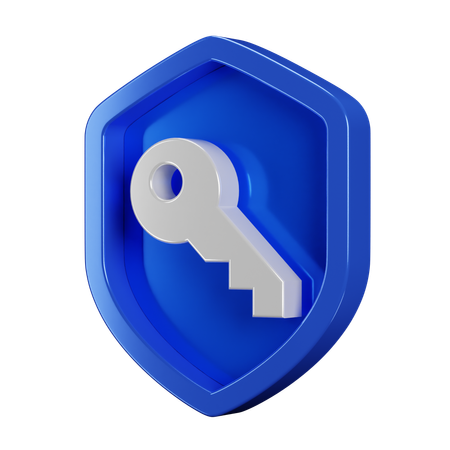 Security Badge Key  3D Icon