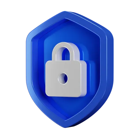 3 D Security Badge Lock 3D Icon