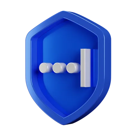 3 D Security Badge Password 3D Icon