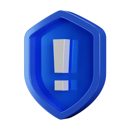 3 D Security Badge Warning 3D Icon