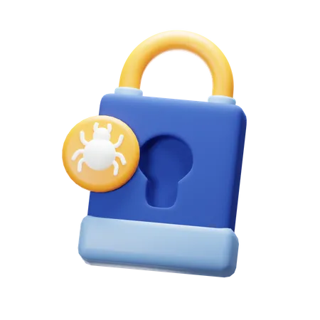 Security bug  3D Icon