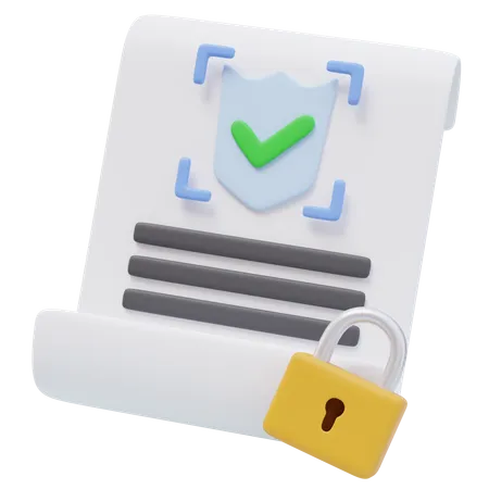 Security Certificate  3D Icon