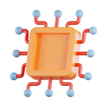 Security Chip  3D Icon