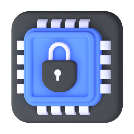 Security Chip 3D Icon