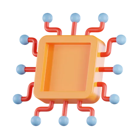 Security Chip  3D Icon