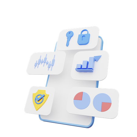 Security Dashboard  3D Illustration