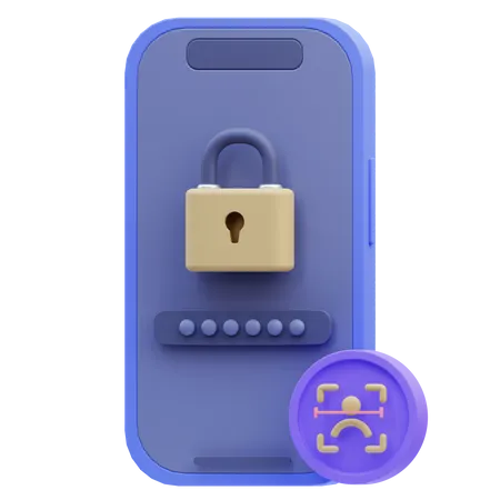 Security Face Id  3D Icon