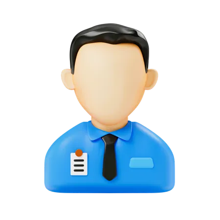 Security guard  3D Icon