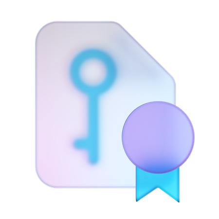 Security Key  3D Icon