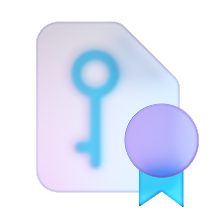 Security Key 3D Icon