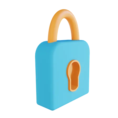Security Lock 3D Illustration