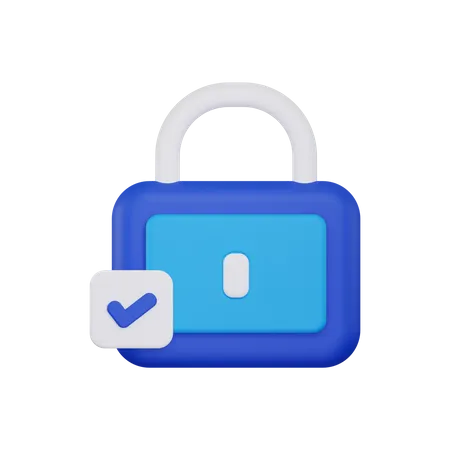 Security Lock Icon Concept 3D Illustration