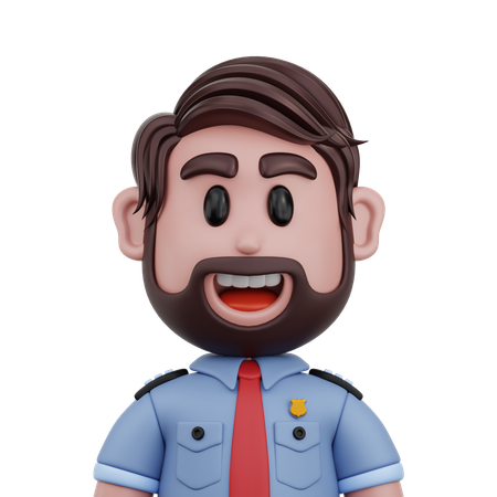警備員  3D Icon