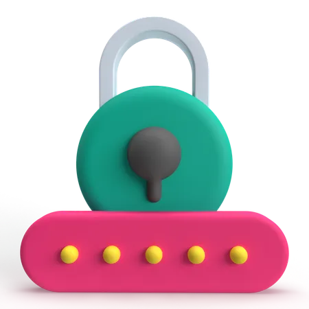 Security Password  3D Icon