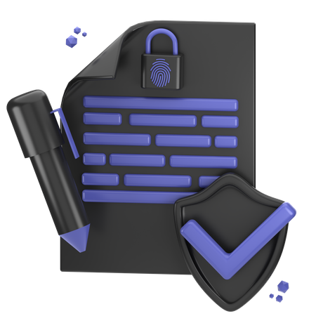 Security Policy  3D Icon