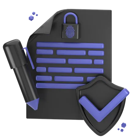 Security Policy  3D Icon