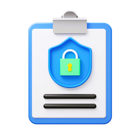 Security report  3D Icon
