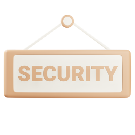 Security Sign  3D Icon