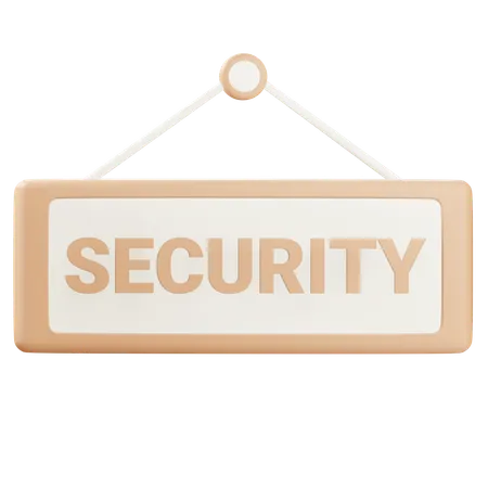 Security Sign  3D Icon